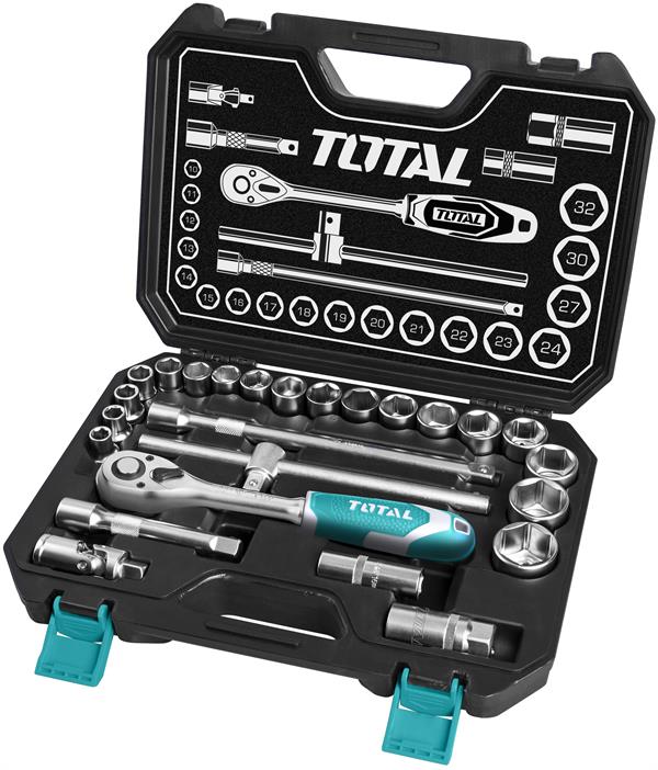 Total Socket Set 25PC 1/2 Inch Drive CR-V